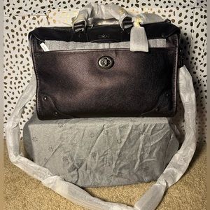 COACH Rhyder Metallic Satchel Purse